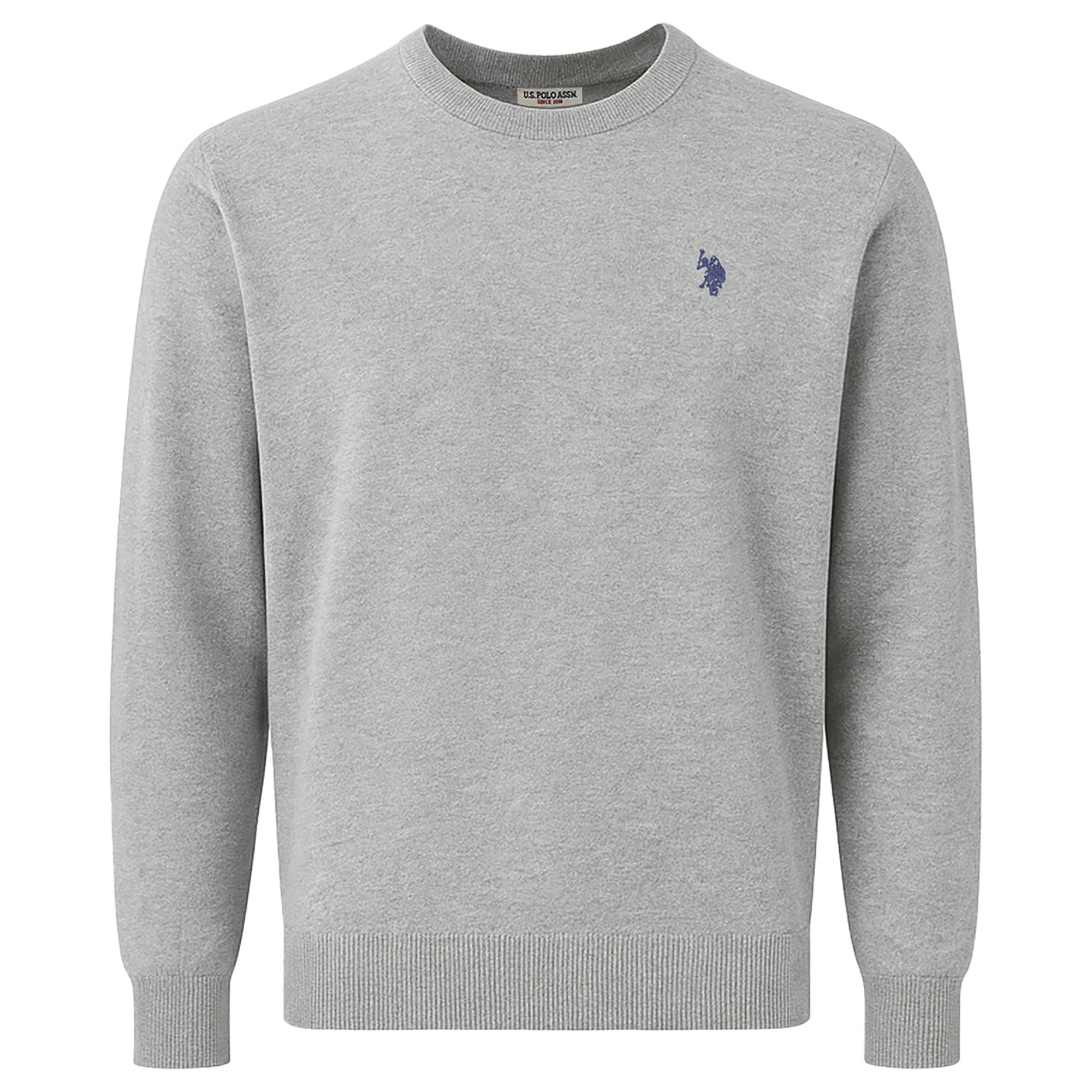 U.S. POLO ASSN. Herren Strickpullover - Rundhals, Logo-Stickerei, Baumwolle