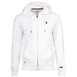 U.S. POLO ASSN. Herren Sweatjacke - Diagonal Fleece Carbon Finish, Zip- Jacke, Kapuze, Baumwolle