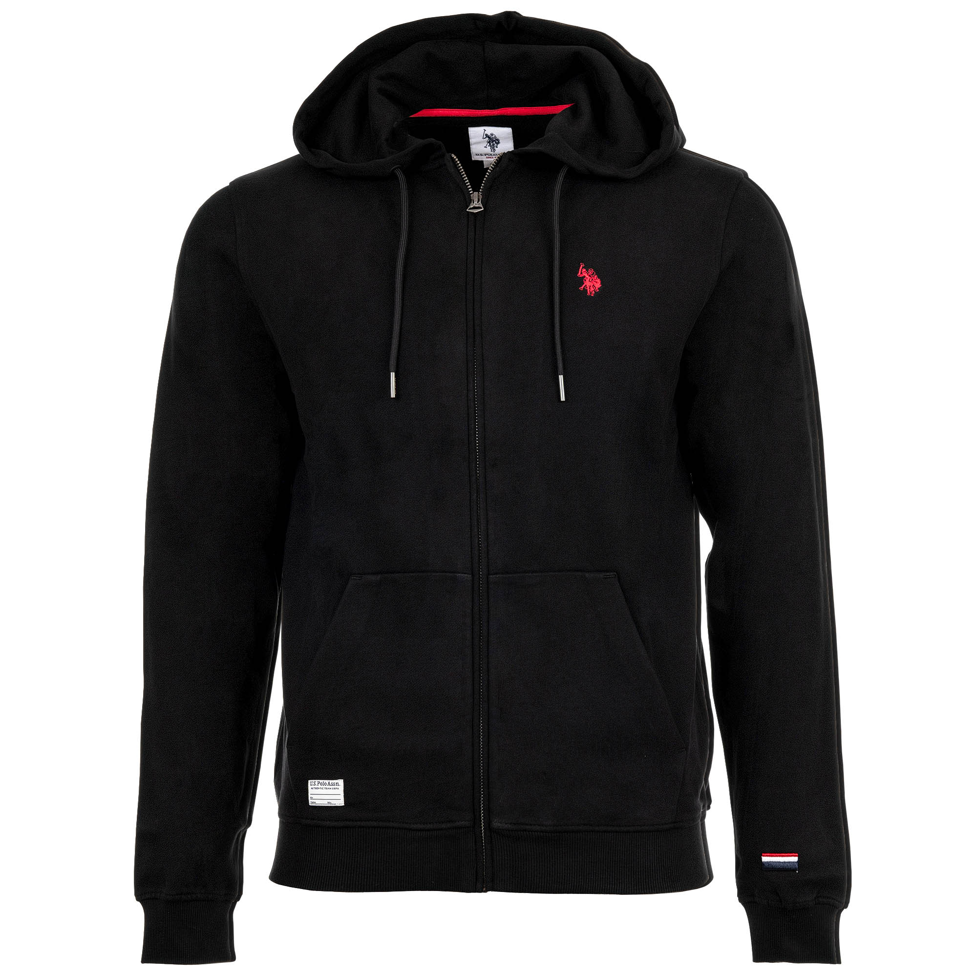 U.S. POLO ASSN. Herren Sweatjacke - Diagonal Fleece Carbon Finish, Zip- Jacke, Kapuze, Baumwolle