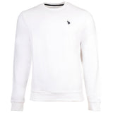 U.S. POLO ASSN. Herren Sweatshirt - Diagonal Fleece Carbon Finish, Rundhals, Baumwolle