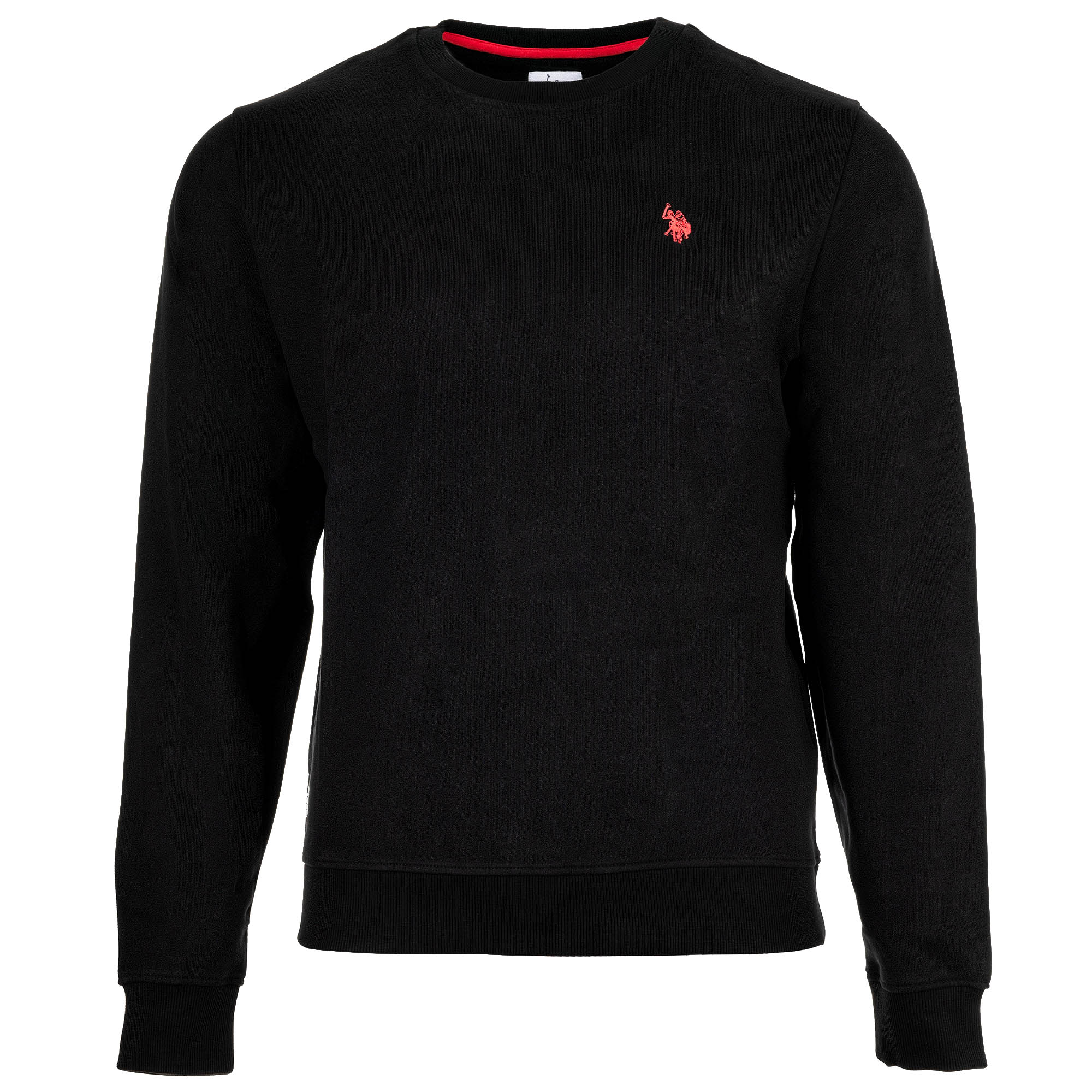 U.S. POLO ASSN. Herren Sweatshirt - Diagonal Fleece Carbon Finish, Rundhals, Baumwolle