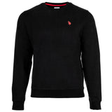 U.S. POLO ASSN. Herren Sweatshirt - Diagonal Fleece Carbon Finish, Rundhals, Baumwolle
