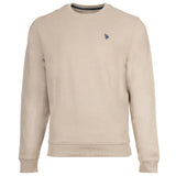 U.S. POLO ASSN. Herren Sweatshirt - Diagonal Fleece Carbon Finish, Rundhals, Baumwolle