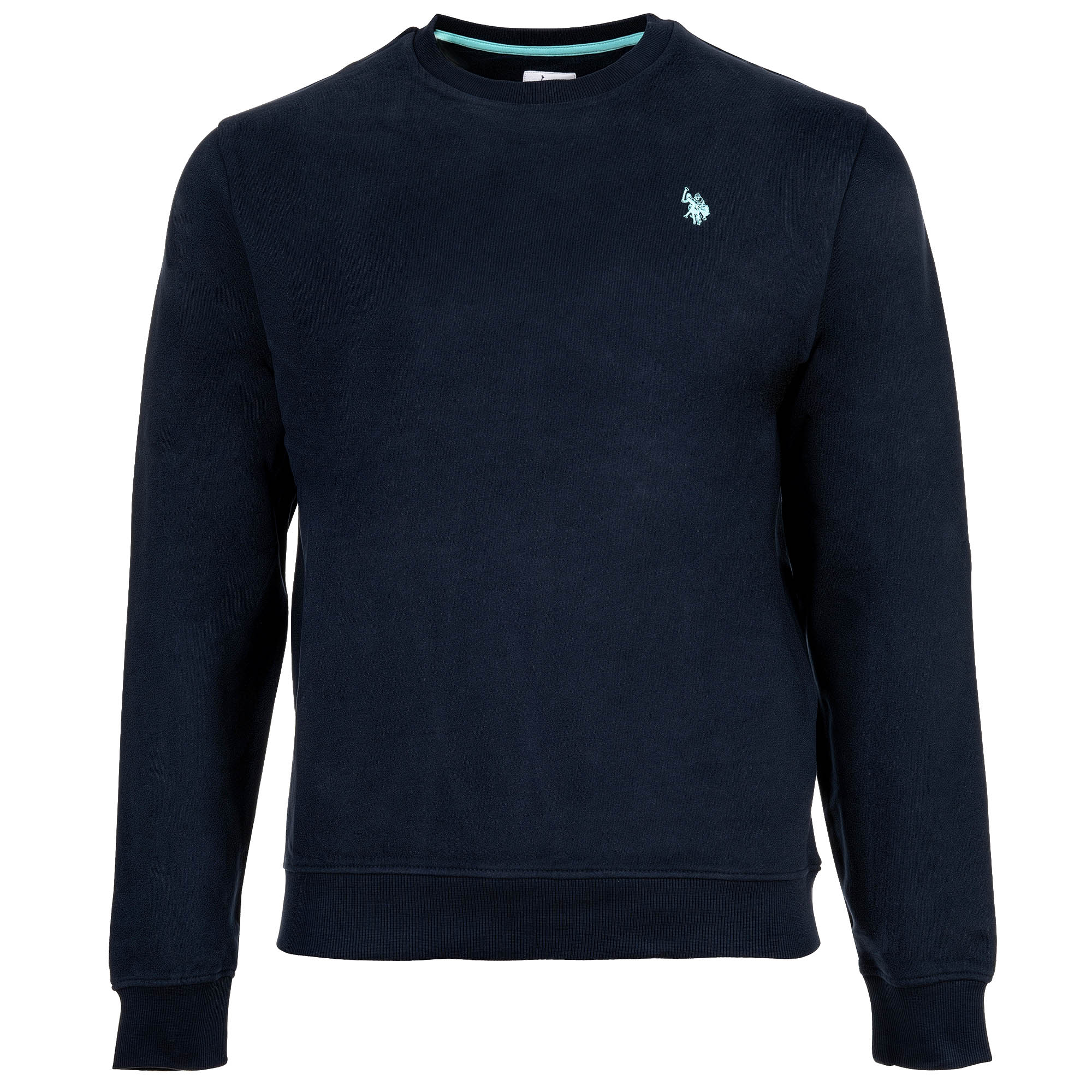 U.S. POLO ASSN. Herren Sweatshirt - Diagonal Fleece Carbon Finish, Rundhals, Baumwolle