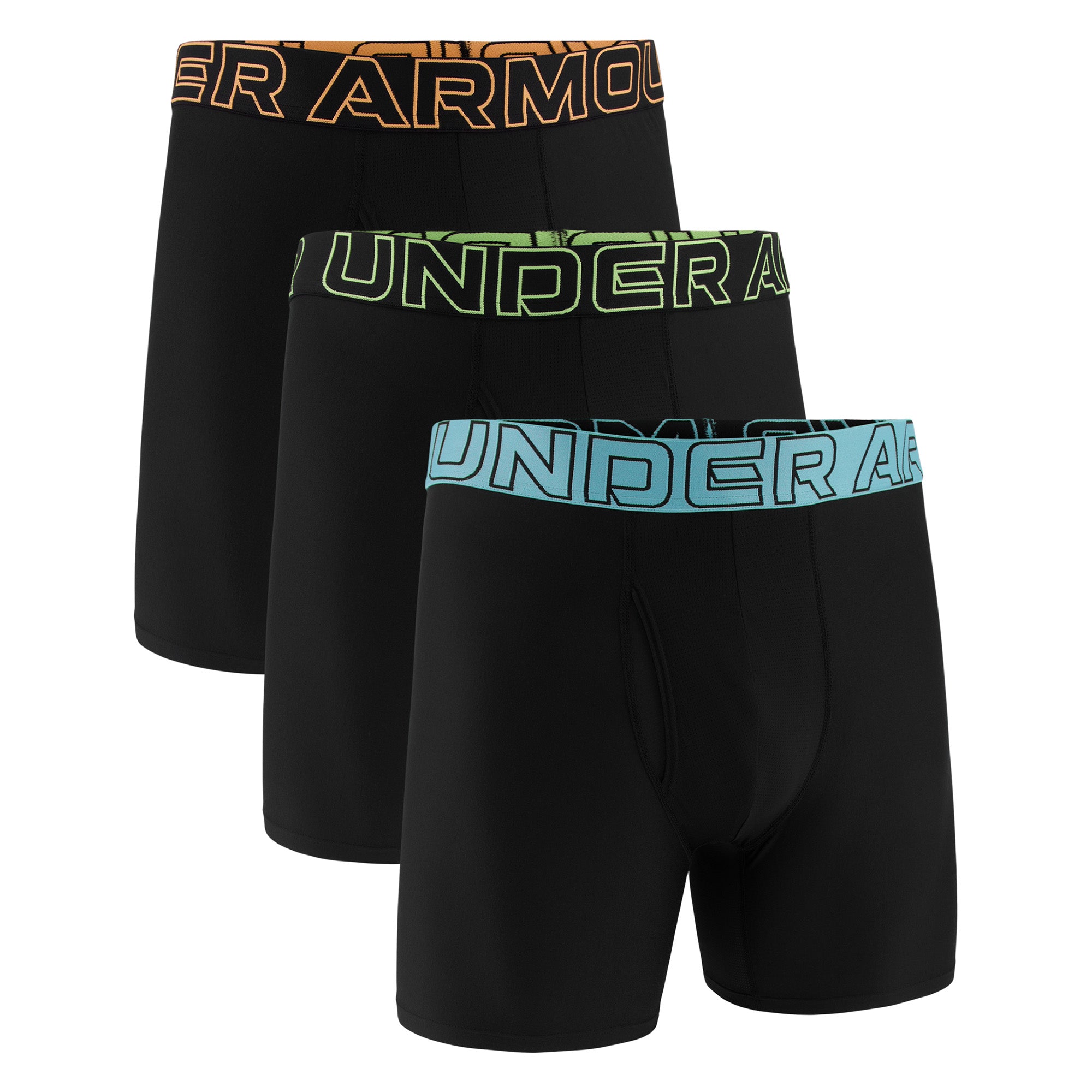 UNDER ARMOUR men's boxer shorts, 3-pack - Performance Tech Boxer Briefs Solid 6 in, stretch, solid color