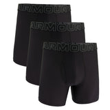 UNDER ARMOUR Men's Boxer Shorts, 3-Pack – Performance Tech Mesh Boxer Briefs Solid 6 in, Stretch, solid color