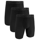 UNDER ARMOUR Men's Long Boxer Shorts, 3-Pack - Performance Tech Mesh Long Boxer - Solid 9 in, Stretch, solid color