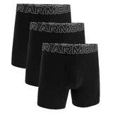 UNDER ARMOUR Herren Boxershorts, 3er Pack - Performance Cotton Boxer Briefs - Solid 6 in, Stretch, Baumwollmischung