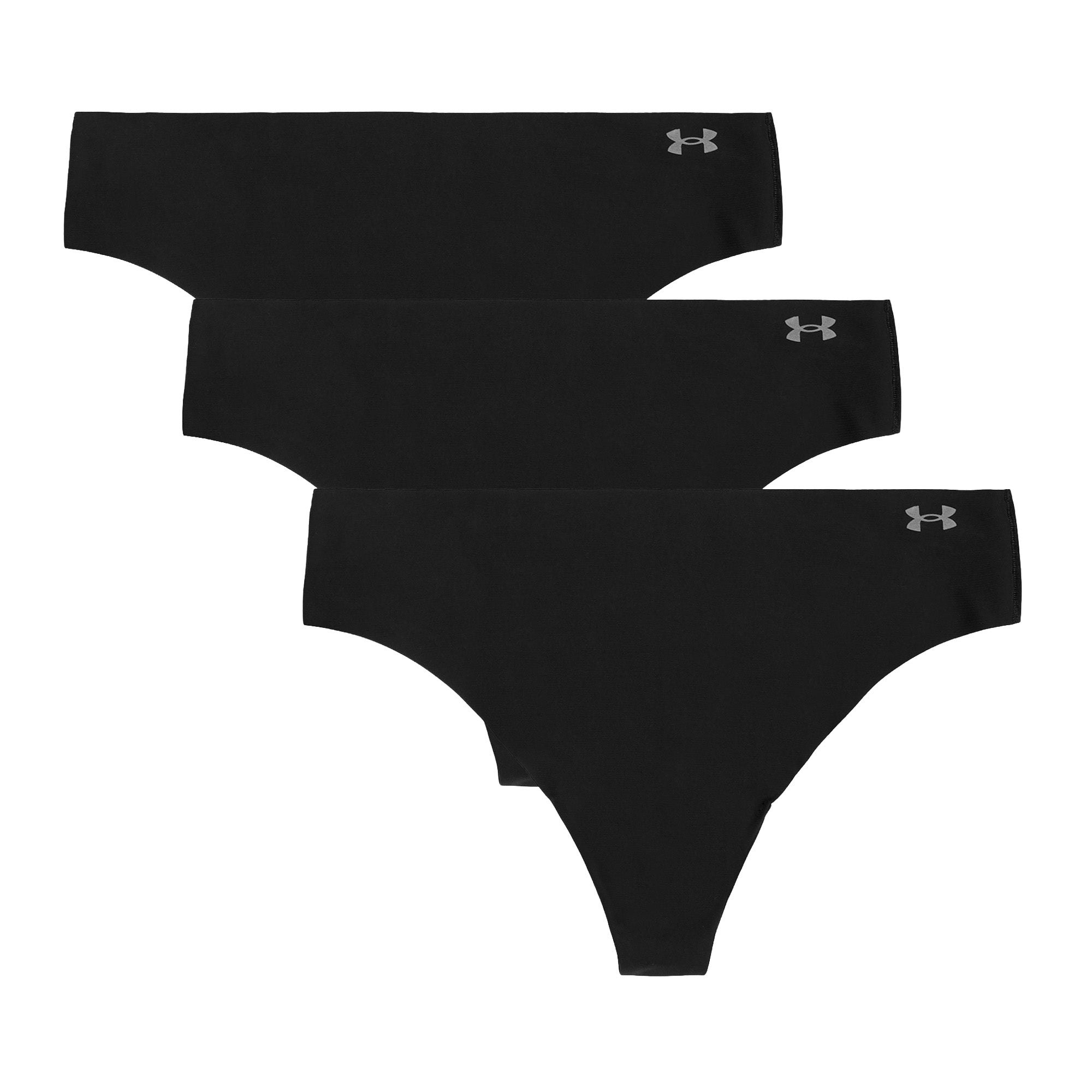 UNDER ARMOUR Damen String, 3er Pack - Pure Stretch No Show Thong, elastisch, einfarbig