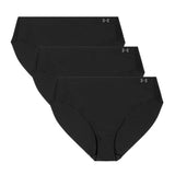 UNDER ARMOUR Damen Bikini-Slip, 3er Pack - Pure Stretch No Show Bikini, elastisch, einfarbig