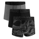 UNDER ARMOUR Men's Boxer Shorts, 3-Pack - Performance Tech Trunks - Novelty 3 in, Camouflage, Stretch
