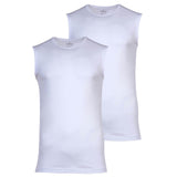RAGMAN Men's Undershirts, 2-Pack - Shirt, Cotton, Round Neck, solid color
