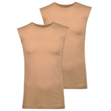RAGMAN Men's Undershirts, 2-Pack - Shirt, Cotton, Round Neck, solid color