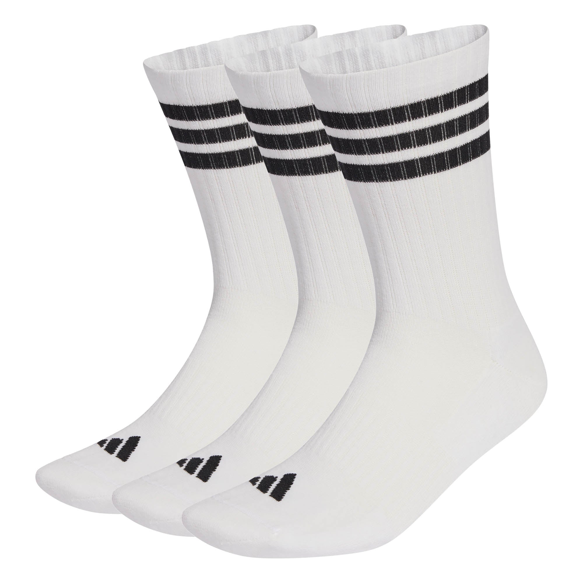 adidas Unisex Socks, 3-pack - 3-Stripes Cushioned Sportswear Crew Socks, Logo, Stripe, Cushioned