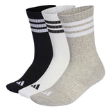 adidas Unisex Socken, 3er Pack - 3-Stripes Cushioned Sportswear Crew Socks, Logo, Streifen, gepolstert
