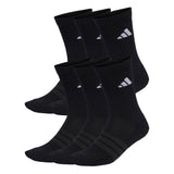 adidas Unisex Socken, 6er Pack - Cushioned Crew Socks, Logo, gepolstert, einfarbig