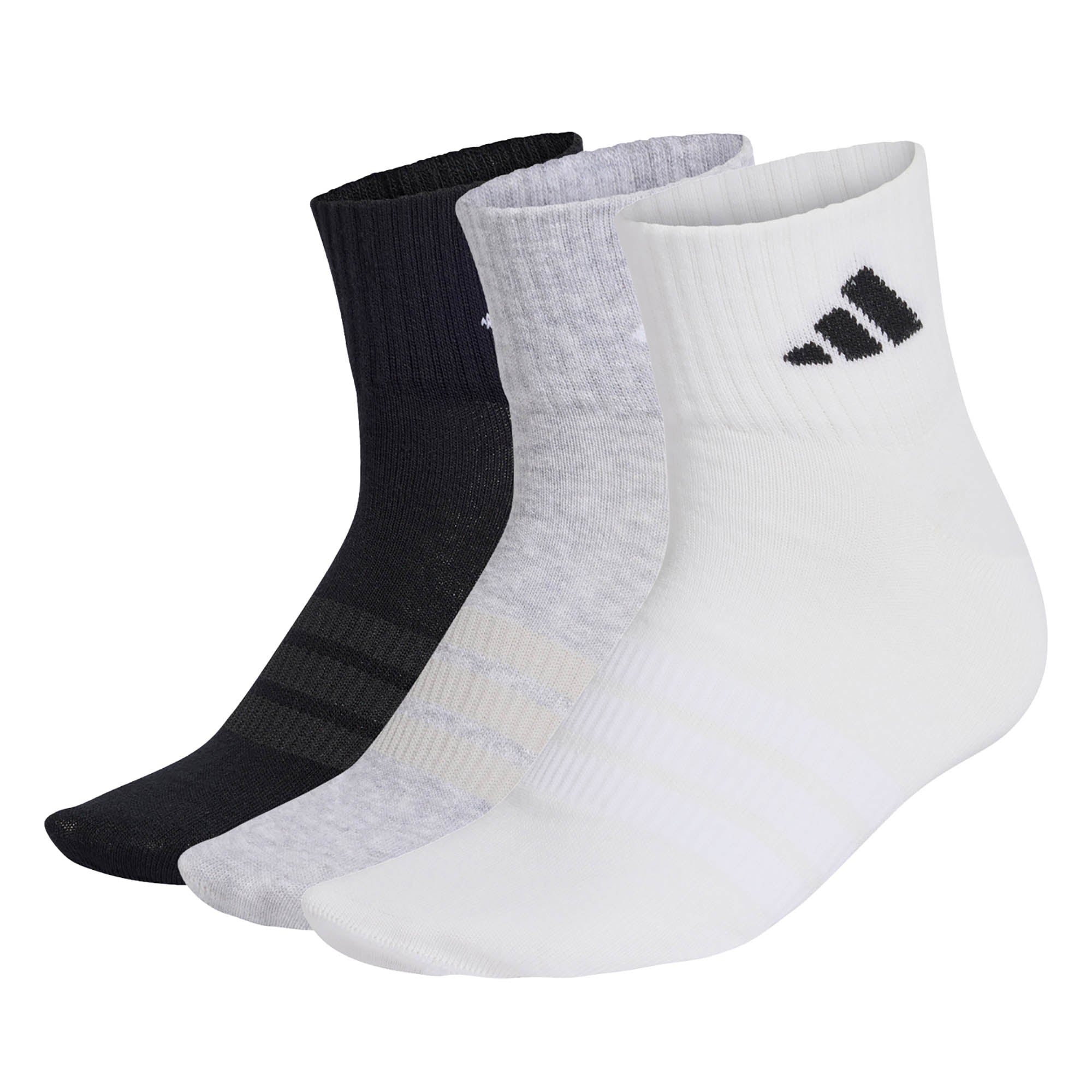 adidas Unisex Quarter Socken, 3er Pack - Thin & Light Sportswear Ankle Socks, Logo, einfarbig
