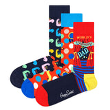 Happy Socks Herren Socken, 3er Pack - Father's Day, Geschenkbox, gemischte Farben
