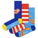 Happy Socks Herren Socken, 3er Pack - Father's Day, Geschenkbox, gemischte Farben