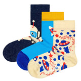 Happy Socks Kinder Socken unisex, 3er Pack - Geschenkbox, Bio-Baumwolle, Farbmix
