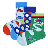 Happy Socks Kinder Socken unisex, 3er Pack - Geschenkbox, Bio-Baumwolle, Farbmix