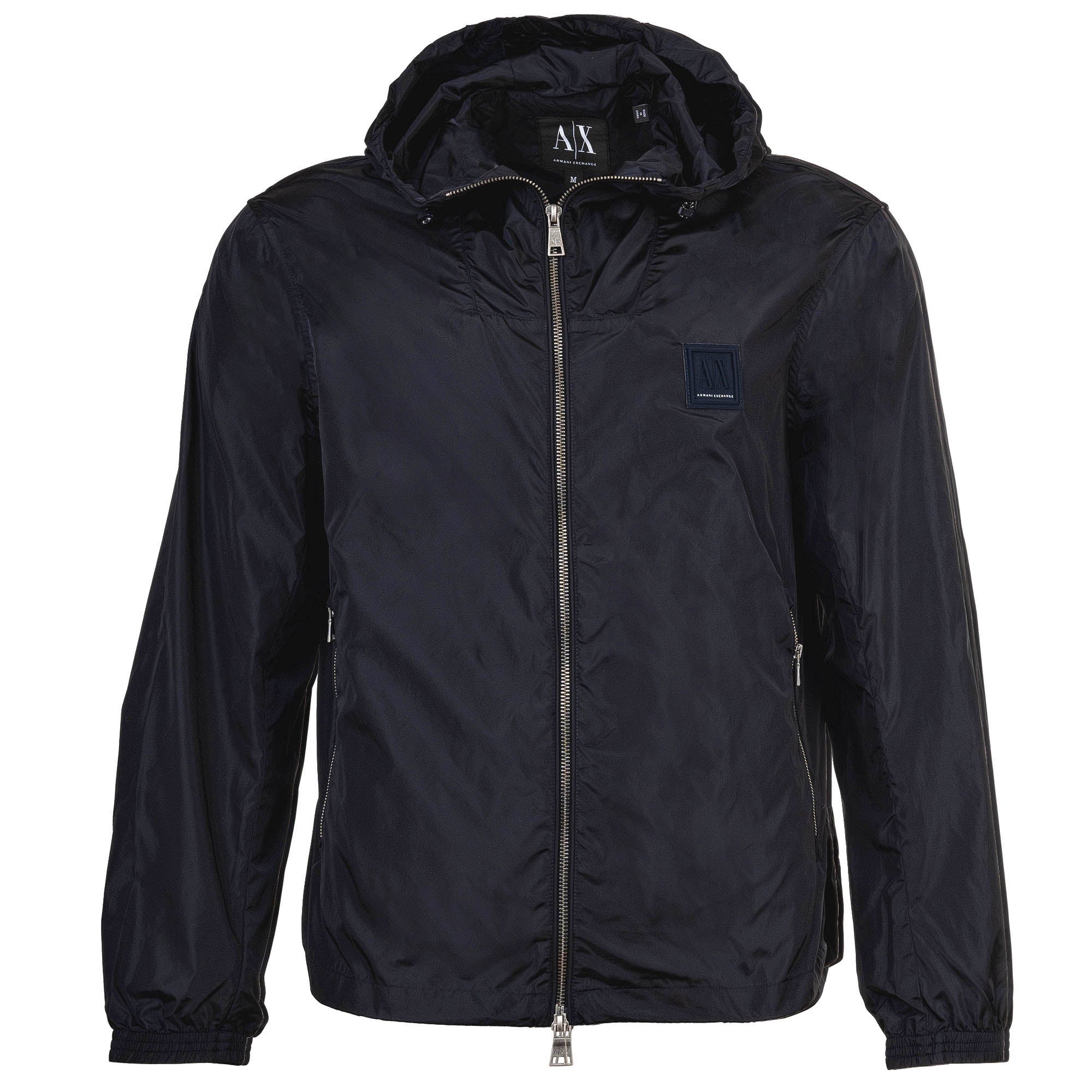 AIX ARMANI EXCHANGE Men's Windbreaker - Transition jacket with hood, blouson, zipper, logo