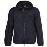 AIX ARMANI EXCHANGE Herren Windjacke - Übergangsjacke mit Kapuze, Blouson, Reißverschluss, Logo