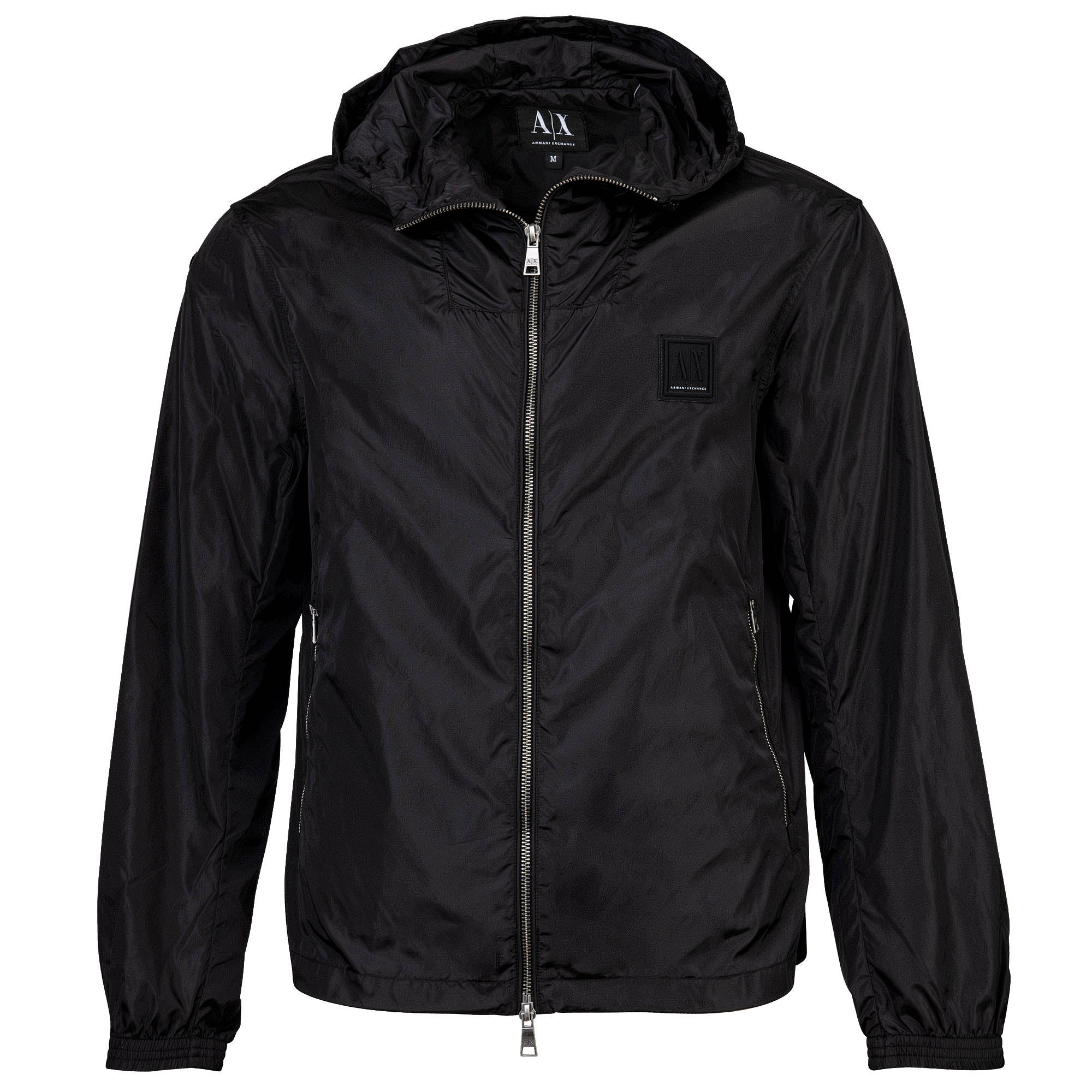 AIX ARMANI EXCHANGE Herren Windjacke - Übergangsjacke mit Kapuze, Blouson, Reißverschluss, Logo