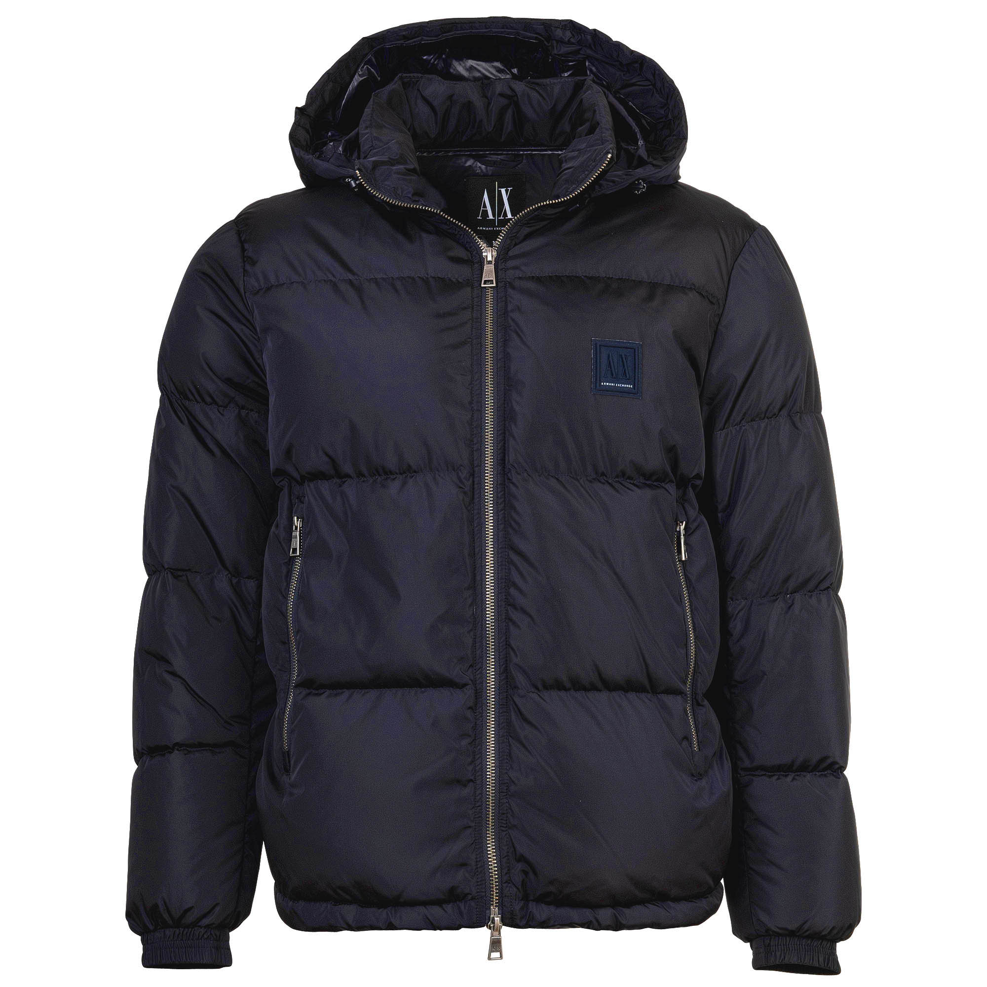 A|X ARMANI EXCHANGE Herren Daunenjacke - Steppjacke mit Kapuze, Reißverschluss, Echte Daunen, Warm Gefüttert