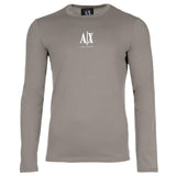 A|X ARMANI EXCHANGE Herren Langarmshirt - Longsleeve, Rundhals, Logo, Baumwolle
