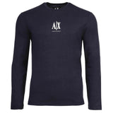 A|X ARMANI EXCHANGE Herren Langarmshirt - Longsleeve, Rundhals, Logo, Baumwolle