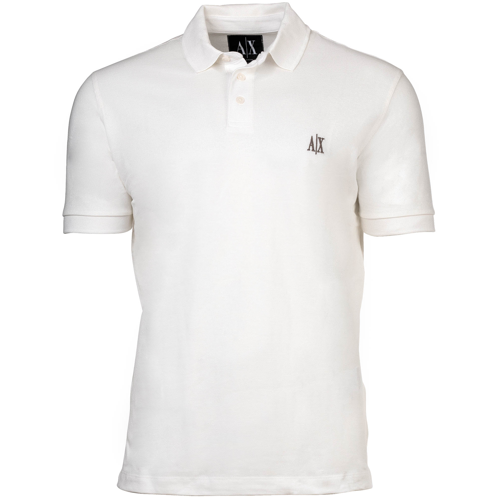 A|X ARMANI EXCHANGE Herren Poloshirt - Kragen, Knopfleiste, Baumwoll-Pique, uni