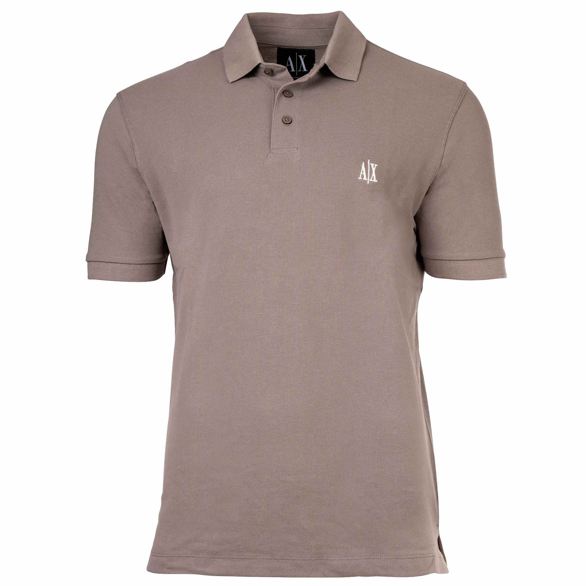 A|X ARMANI EXCHANGE Herren Poloshirt - Kragen, Knopfleiste, Baumwoll-Pique, uni