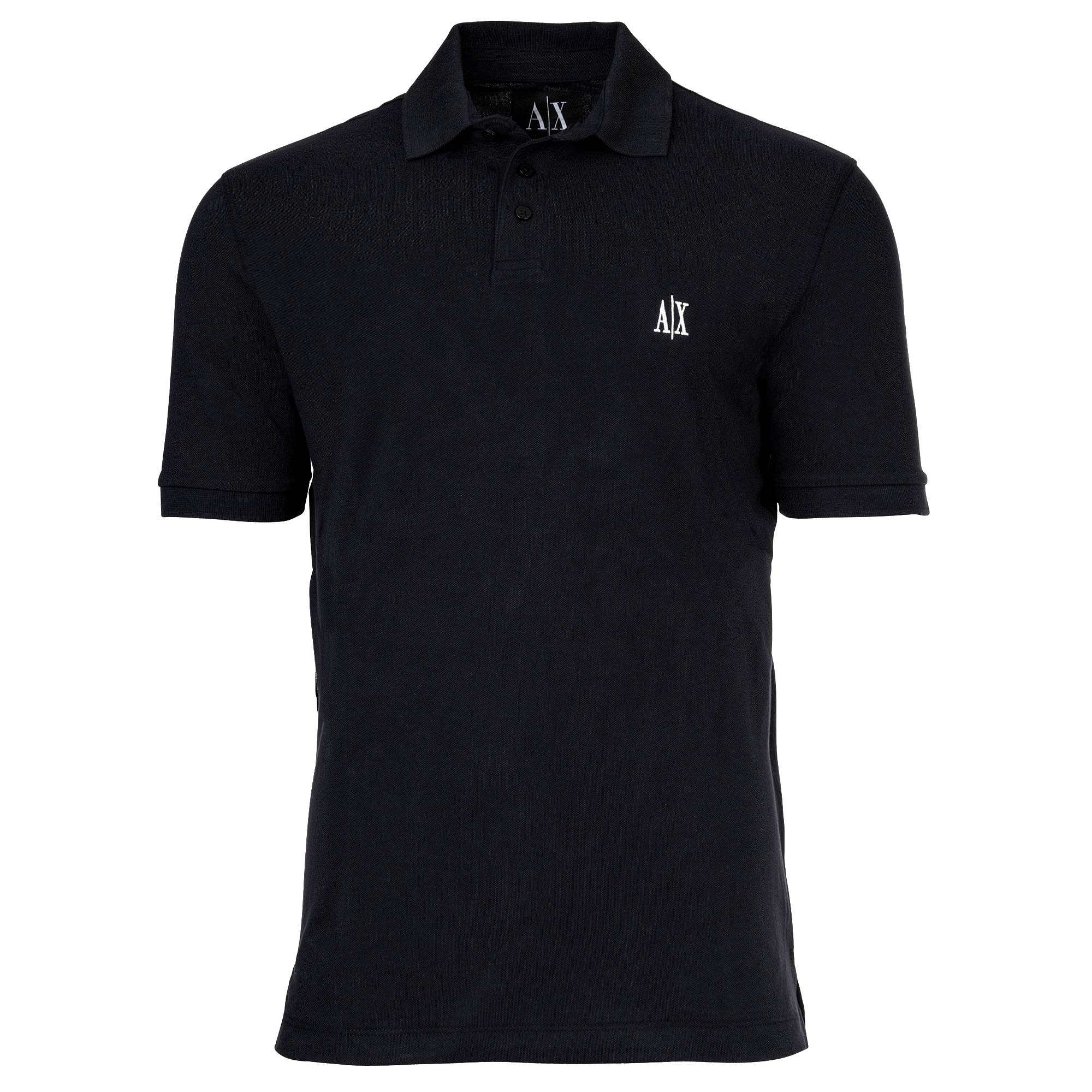 A|X ARMANI EXCHANGE Herren Poloshirt - Kragen, Knopfleiste, Baumwoll-Pique, uni