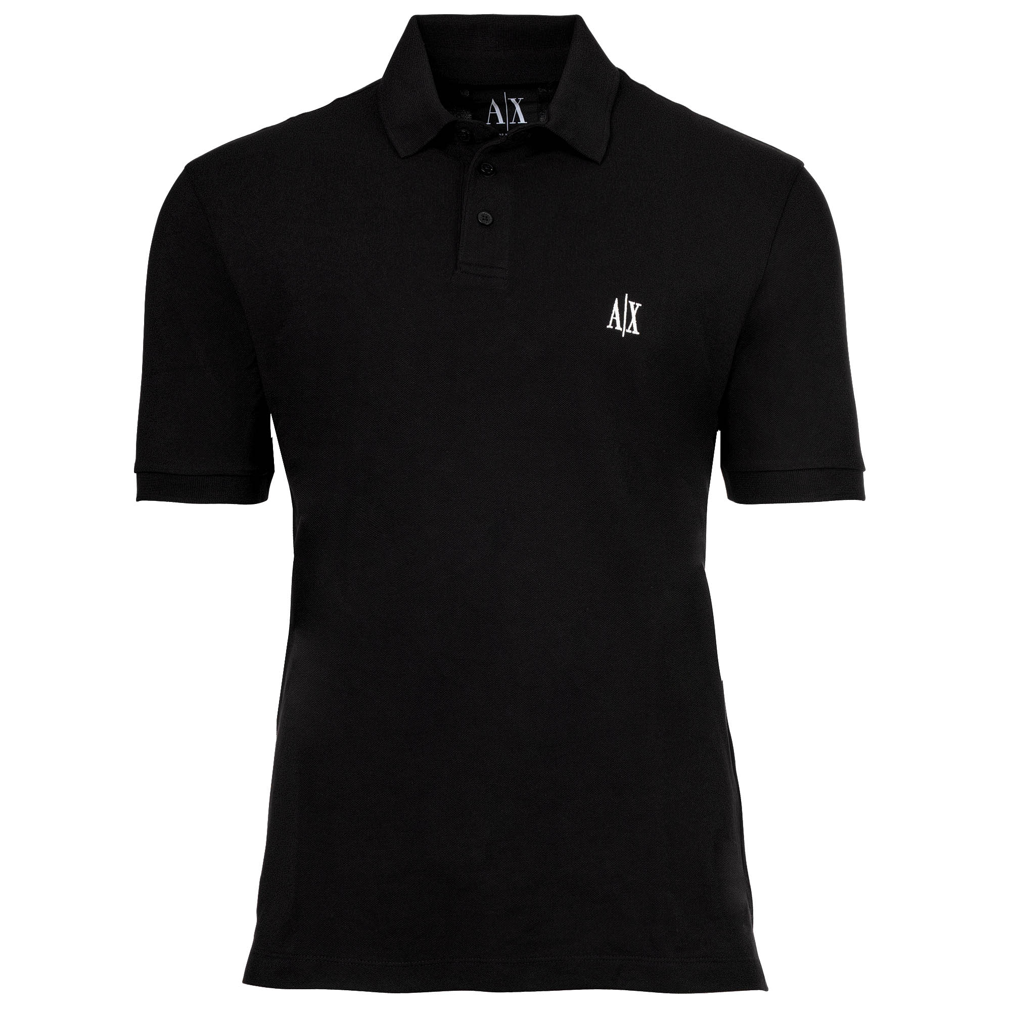 A|X ARMANI EXCHANGE Herren Poloshirt - Kragen, Knopfleiste, Baumwoll-Pique, uni