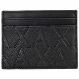 A|X ARMANI EXCHANGE Herren Kartenetui - Liam Credit Card Holder With Clip, Kunstleder, Allover-Logo, 7,7x10x1,5cm (HxBxT)