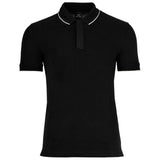 A|X ARMANI EXCHANGE Herren Poloshirt - Hidden Buttons, Baumwolle, Kontraststreifen