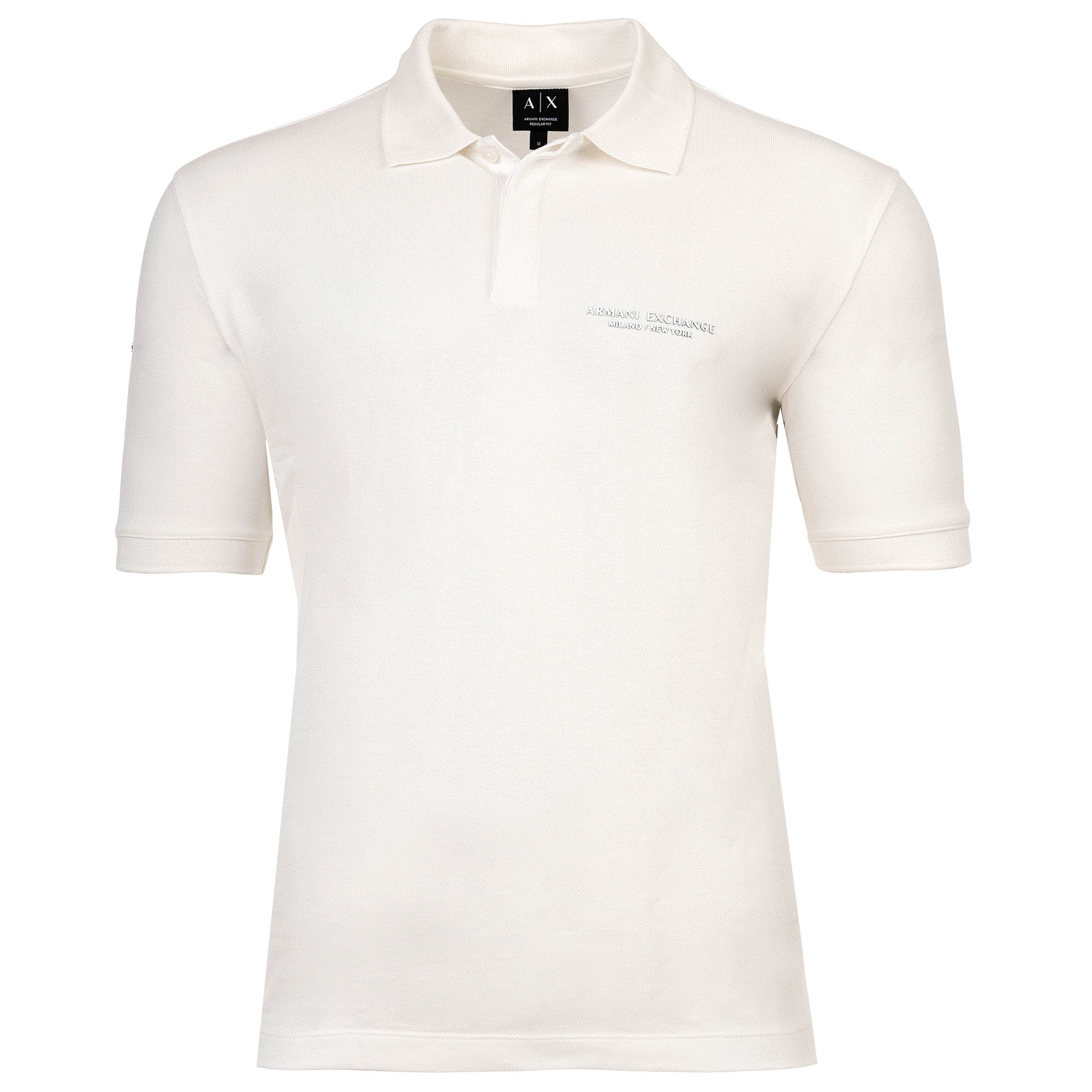 A|X ARMANI EXCHANGE Herren Poloshirt - Knopfleiste, Logo, Pique, Baumwolle
