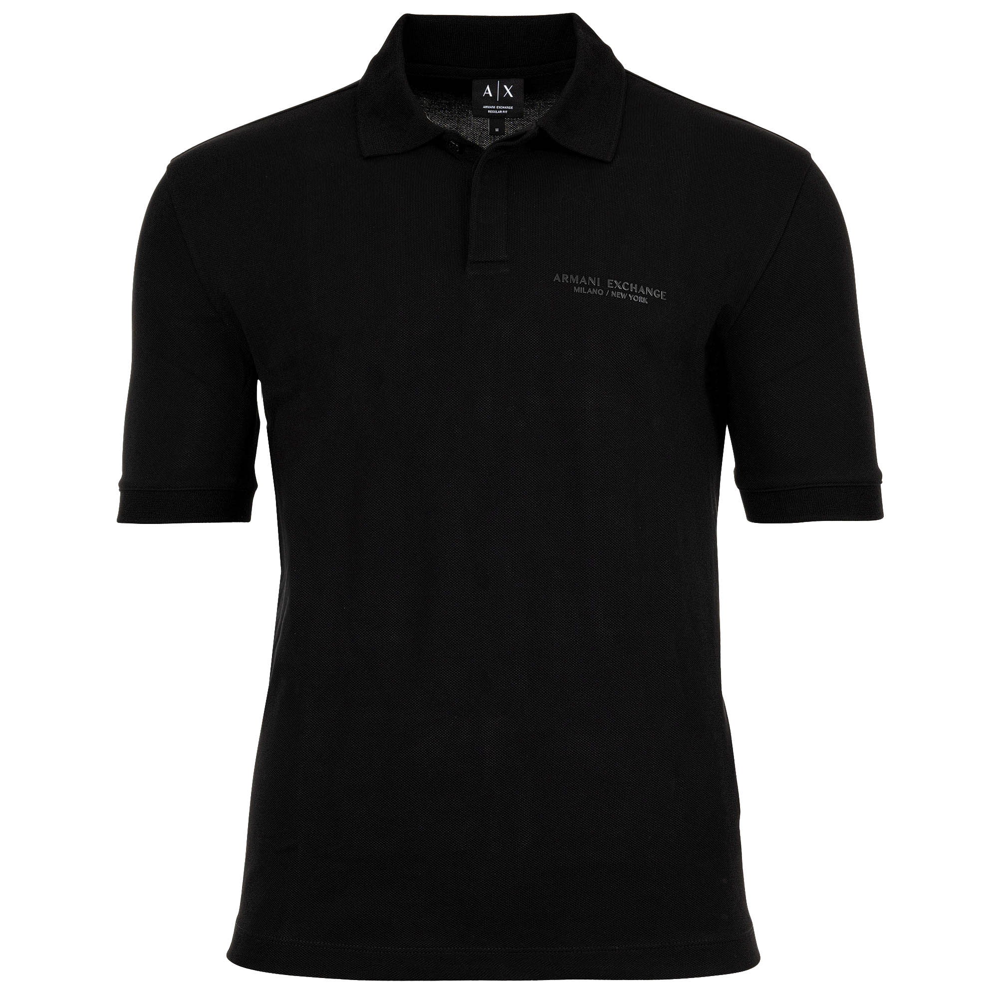A|X ARMANI EXCHANGE Herren Poloshirt - Knopfleiste, Logo, Pique, Baumwolle