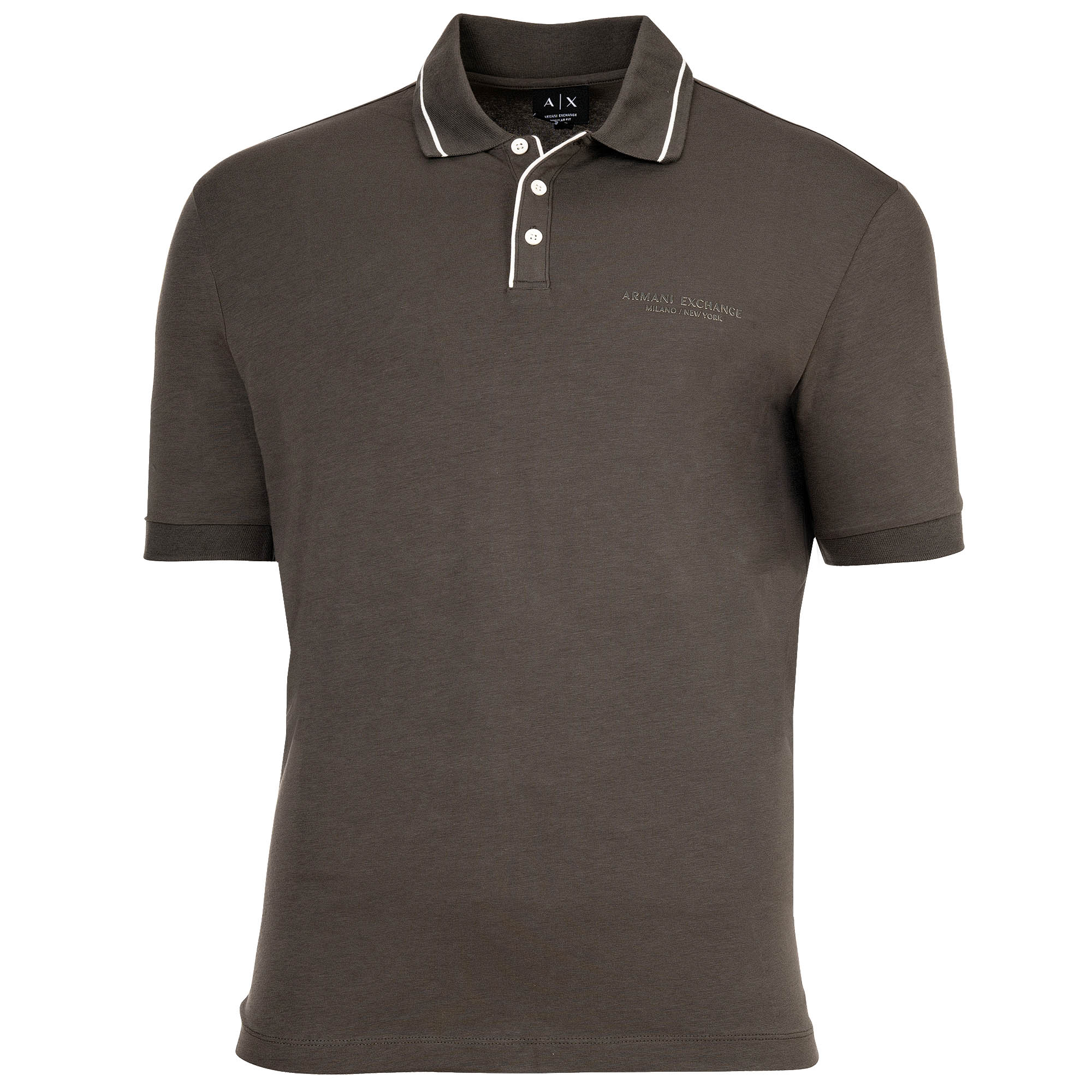 A|X ARMANI EXCHANGE Men's Polo Shirt – Logo, Cotton Stretch, Contrast Stripes