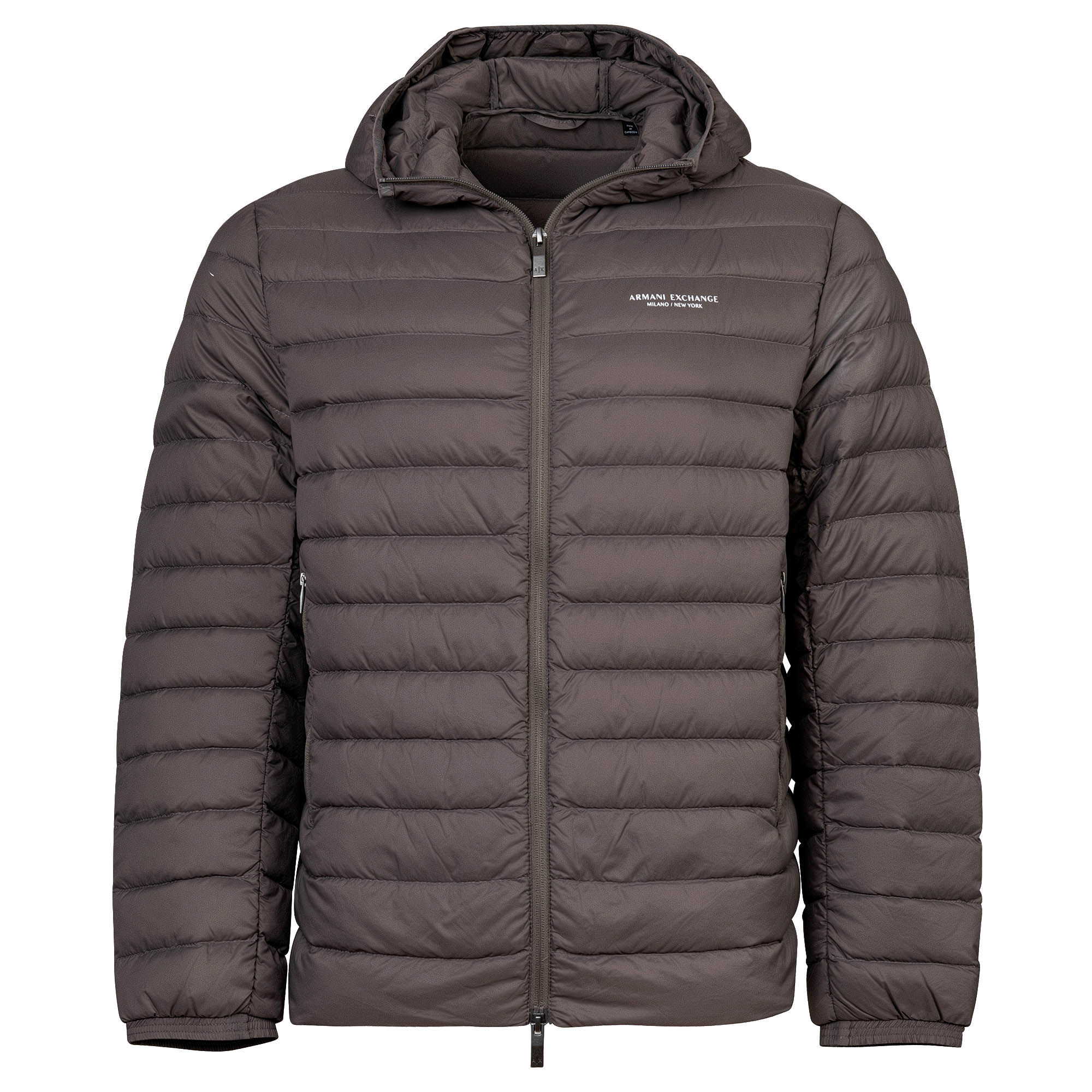 A|X ARMANI EXCHANGE Herren Daunenjacke - Steppjacke mit Kapuze, Reißverschluss, Echte Daunen, Warm Gefüttert