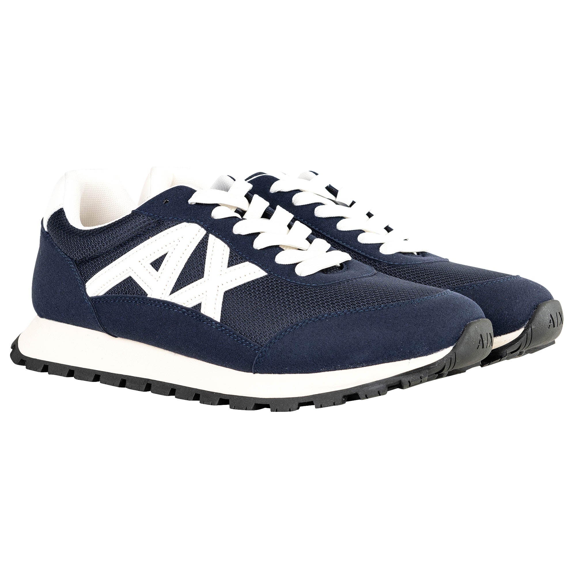 A|X ARMANI EXCHANGE Herren Sneaker - Microsuede, Mesh, Retro, Logo
