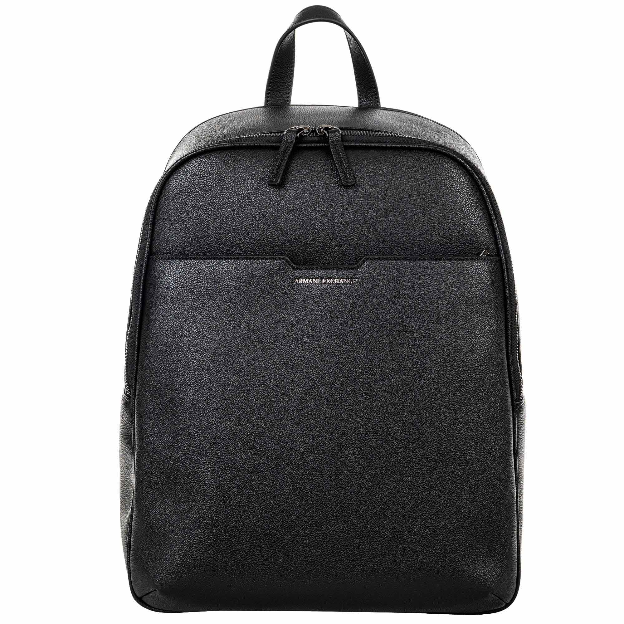 A|X ARMANI EXCHANGE Herren Rucksack - Alex Backpack, Lederimitat, 41x32x14cm (HxBxT)