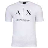 A|X ARMANI EXCHANGE Herren T-Shirt - Rundhals, Kurzarm, Logoprint, Baumwolle