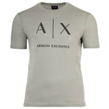 A|X ARMANI EXCHANGE Herren T-Shirt - Rundhals, Kurzarm, Logoprint, Baumwolle