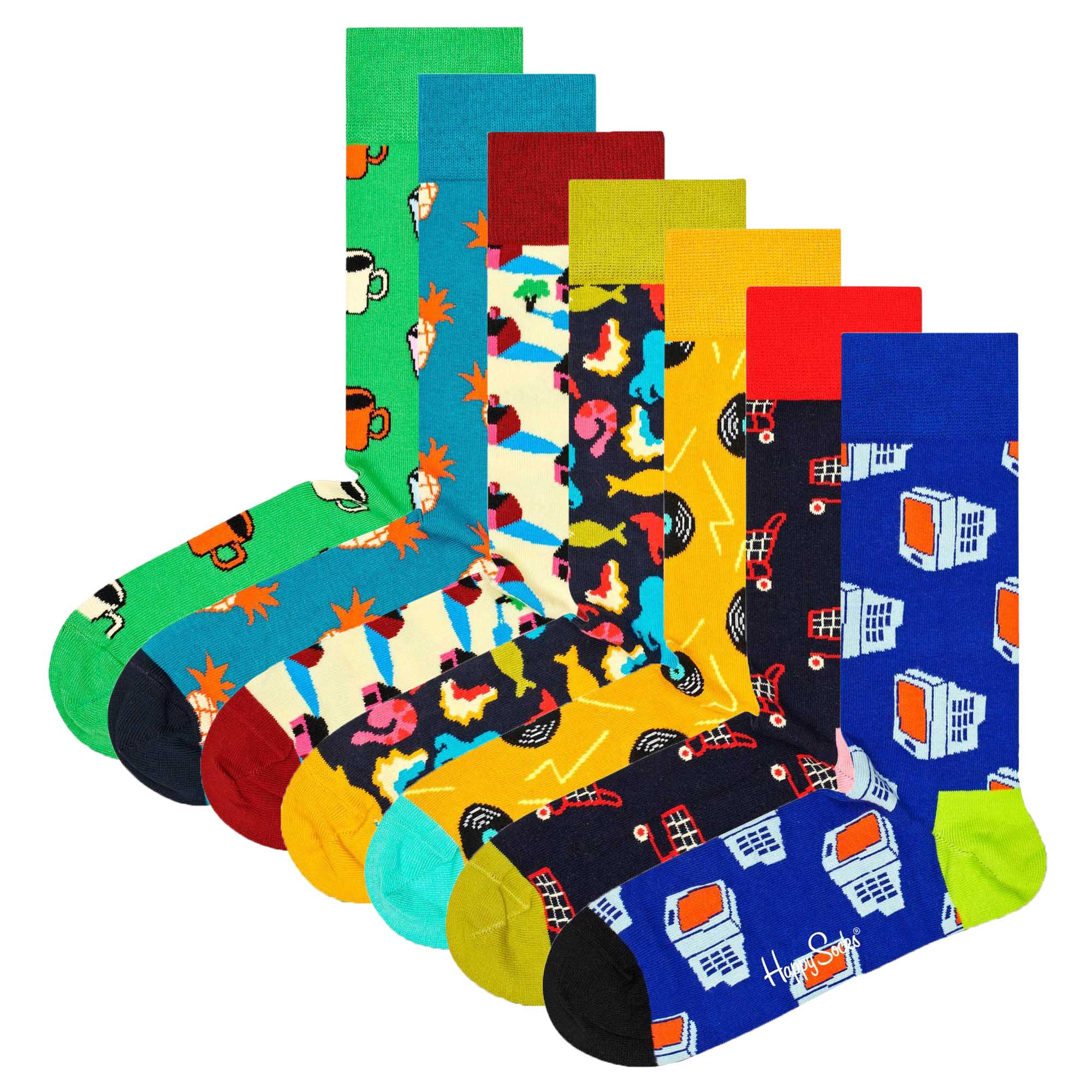 Happy Socks 7er Pack Unisex Socken - Geschenkbox, gemischte Farben