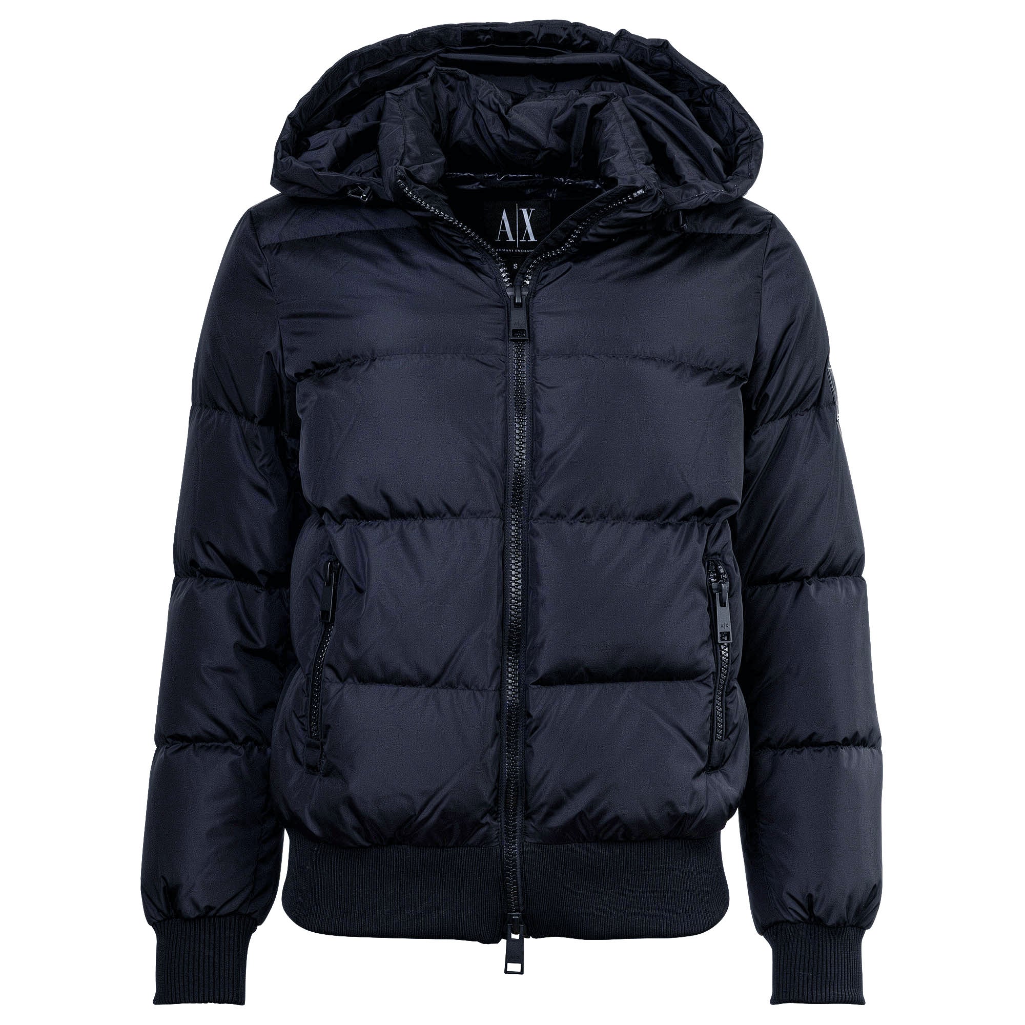 A|X ARMANI EXCHANGE Damen Daunenjacke - Steppjacke mit Kapuze, Reißverschluss, Echte Daunen, Warm Gefüttert