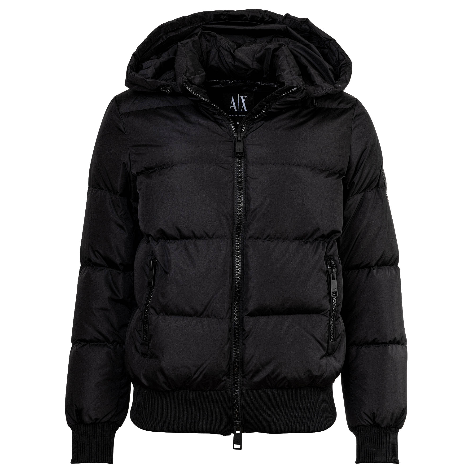 A|X ARMANI EXCHANGE Damen Daunenjacke - Steppjacke mit Kapuze, Reißverschluss, Echte Daunen, Warm Gefüttert