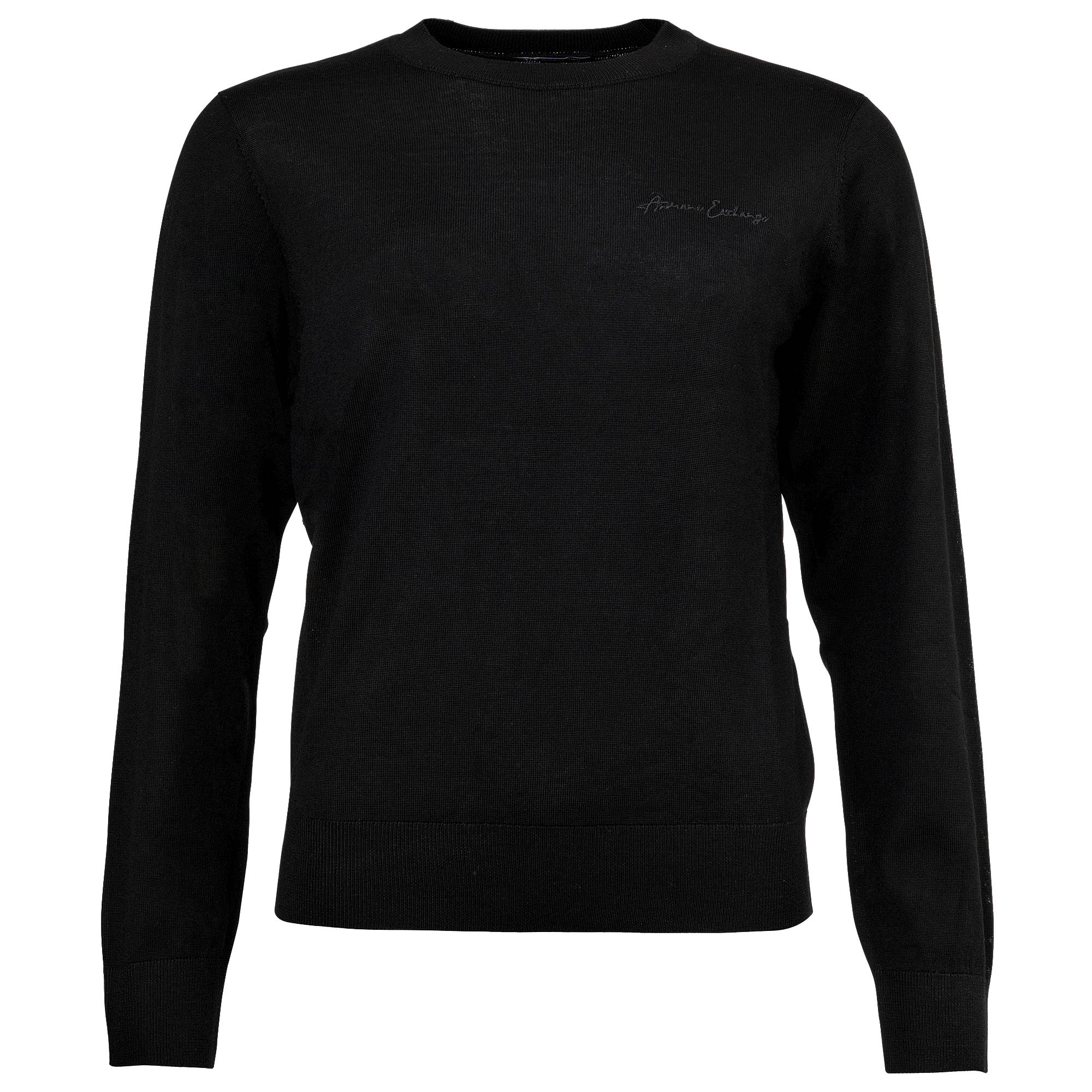 AIX ARMANI EXCHANGE Women's Knitted Sweater - Fine Knit, Crew Neck, Round Neck