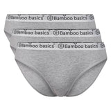 Bamboo basics Damen Slips YARA, 3er Pack - Logo-Bund, atmungsaktiv, Single Jersey